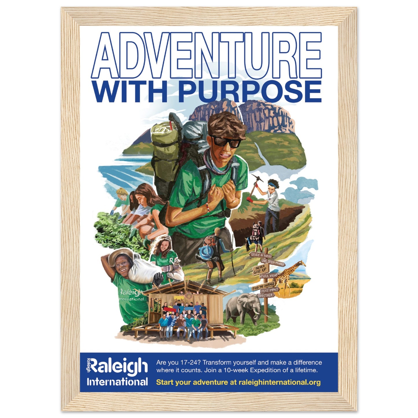 Retro Raleigh A4 poster print