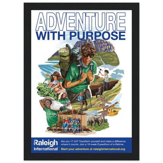Retro Raleigh A4 poster print