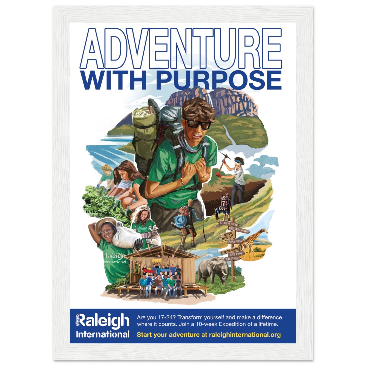 Retro Raleigh A4 poster print