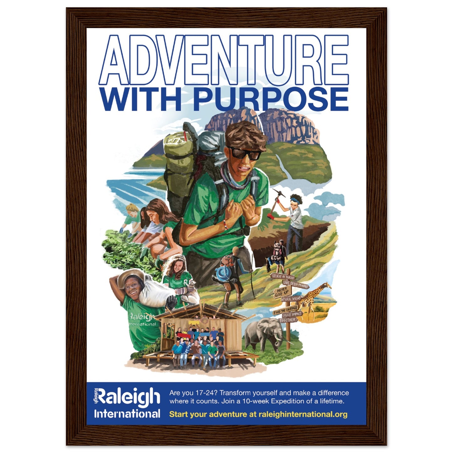 Retro Raleigh A4 poster print
