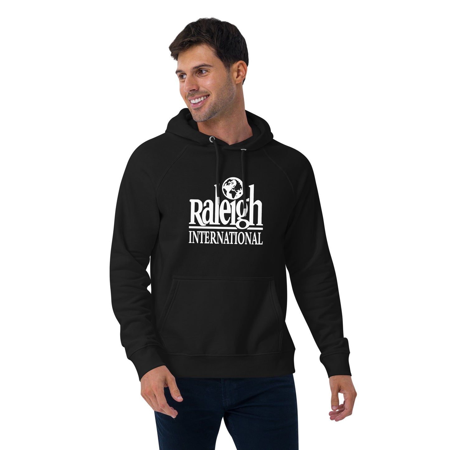 Vintage Raleigh unisex eco raglan hoodie