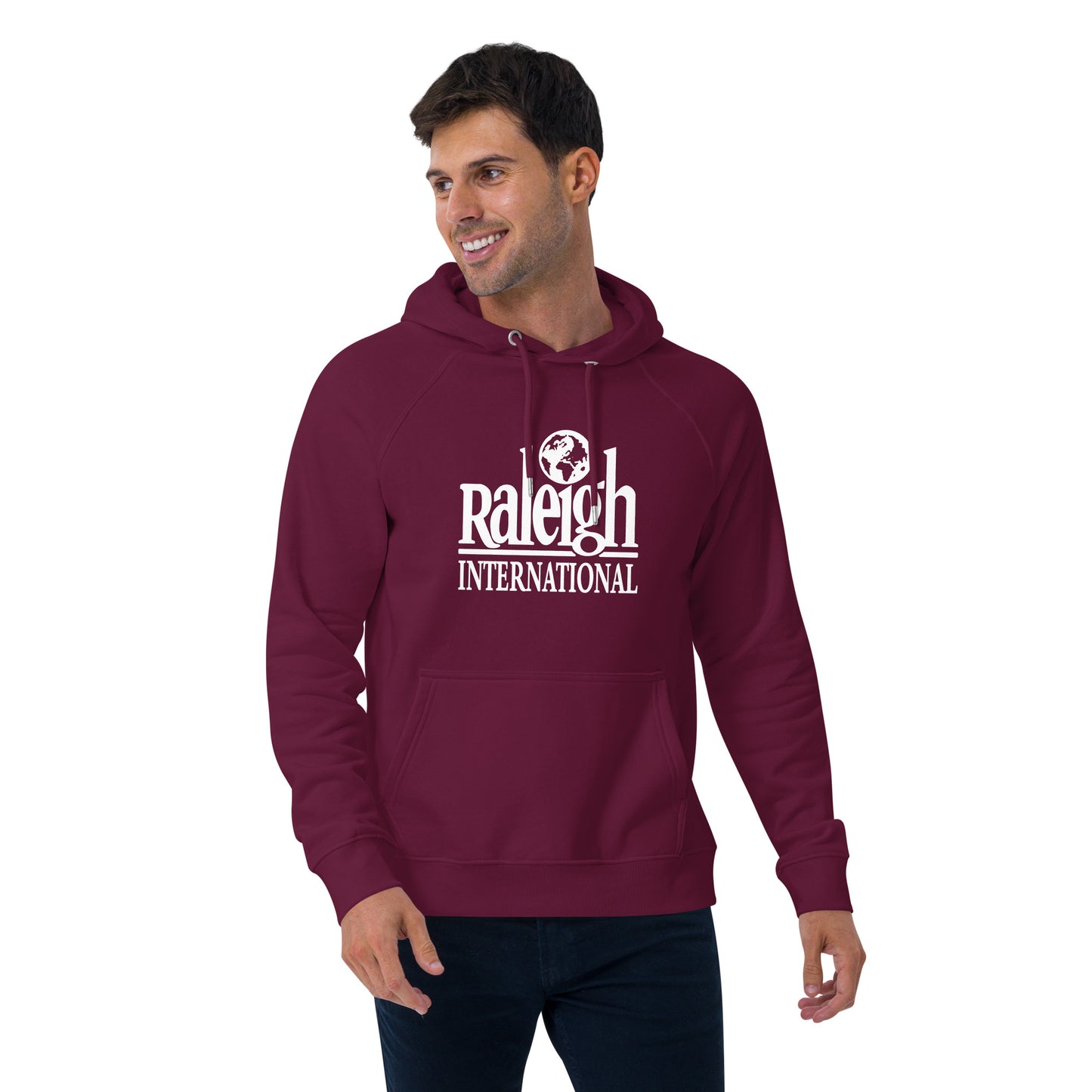 Vintage Raleigh unisex eco raglan hoodie